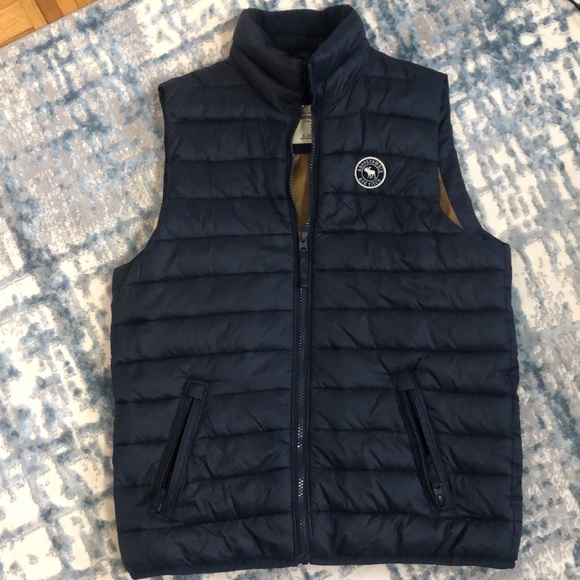 ABERCROMBIE Blue Puffer Vest - Picture 7 of 8